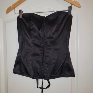 Charlotte Russe Black Lace-Up Corset